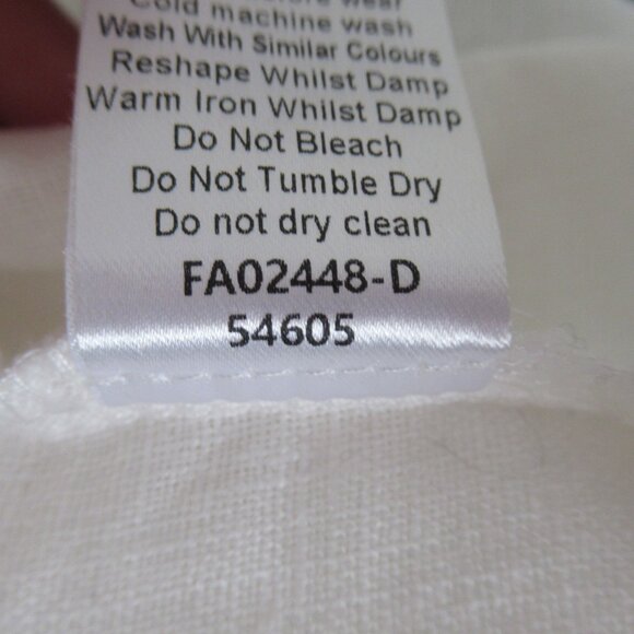 The Fated Top 10 L XL Off White Linen Oversized Flowy Lagenlook Minimalist - Picture 8 of 9